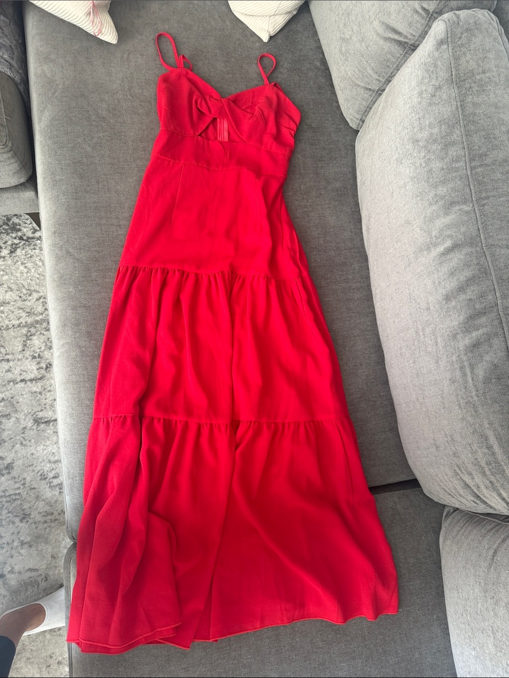 Red Spaghetti-Strap Maxi Dress - Classic Summer Style